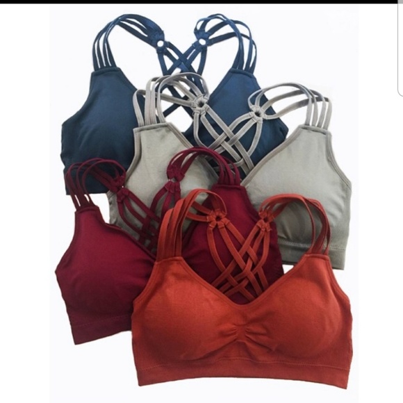 LAST 1! Light gray multi strap racerback bralette - Picture 4 of 5